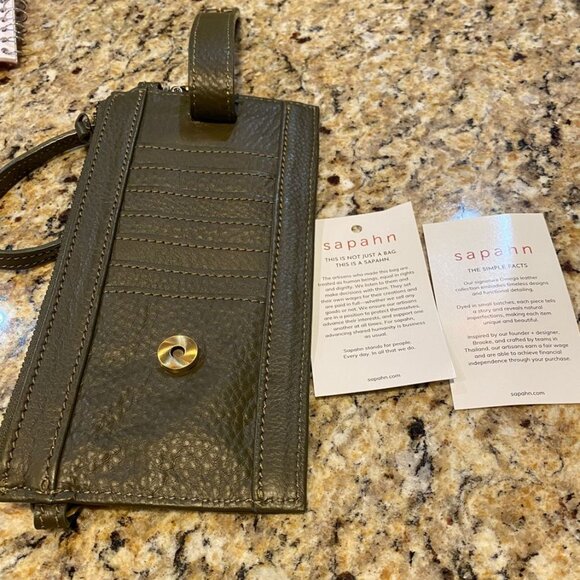 leather wristlet wallet, Sapahn's "Evelyn" - Picture 1 of 2